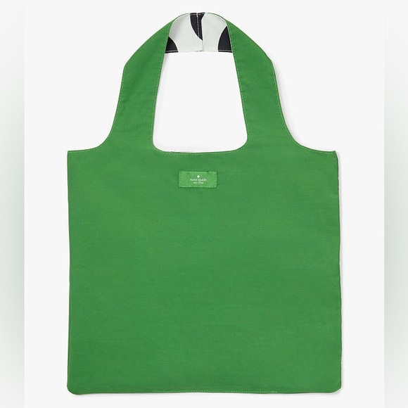 ♠️kate spade Reversible Tote, Dots Solids White Green NWT - Picture 3 of 10